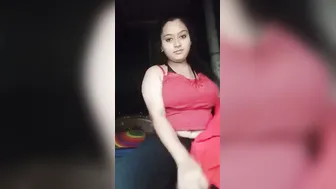 Busty Bhabhi Playing With Her Big Tits Topless On Webcam