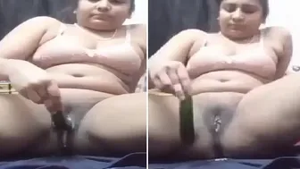 Chubby Aunty Fingering Her Smooth Pussy Alone At Home On Camera