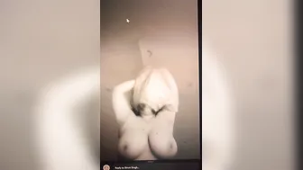 Curvy Aunty Stripping Topless Revealing Her Massive Natural Boobs