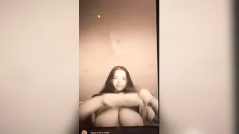 Curvy Aunty Stripping Topless Revealing Her Massive Natural Boobs