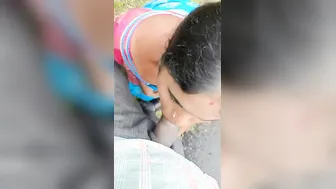 Married Bhabhi Giving Head Outdoors Caught On Mobile Video