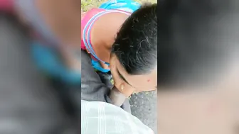 Married Bhabhi Giving Head Outdoors Caught On Mobile Video