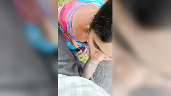 Married Bhabhi Giving Head Outdoors Caught On Mobile Video