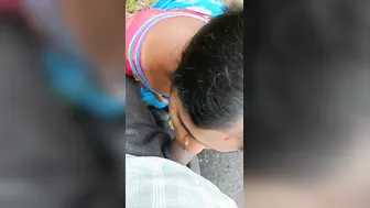 Married Bhabhi Giving Head Outdoors Caught On Mobile Video
