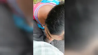 Married Bhabhi Giving Head Outdoors Caught On Mobile Video