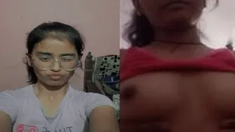 My Virgin Gf Showing Her Tits On Selfie Video For Me Only