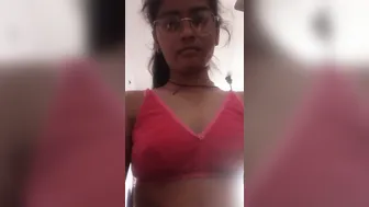 My Virgin Gf Showing Her Tits On Selfie Video For Me Only
