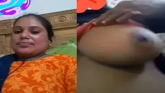 Lonely Wife Flashing Bare Breasts Teasing Her Secret Lover