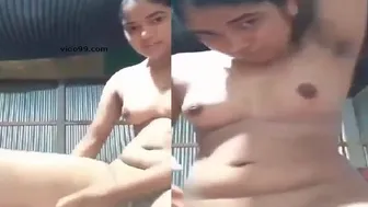 Bengali GF Applying Lotion On Her Pussy In Private