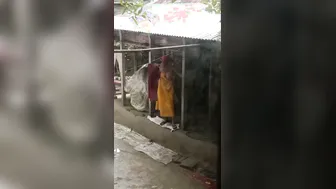 Desi Bhabhi Bathing Naked Outdoors Changing Caught On Camera