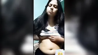 Cute GF Showing Her Perky Tits Just For Me On Call