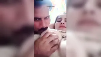 My Busty Wife Getting Her Boobs Sucked Hard By Me At Home