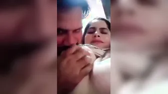 My Busty Wife Getting Her Boobs Sucked Hard By Me At Home