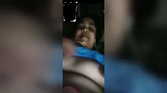Village Wife Flashing Her Massive Tits During Video Chat