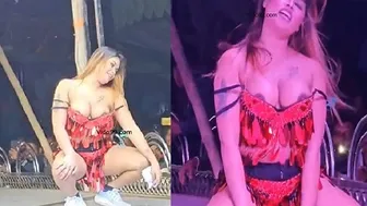 Village Girl Dancing And Flashing Her Big Boobs At Local Event