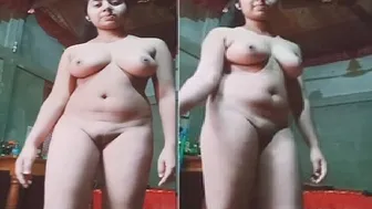 Busty Village GF Stripping Naked In Homemade Mms Video