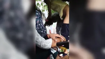 Paid Slut Getting Fucked Outdoors When Condom Breaks Hard