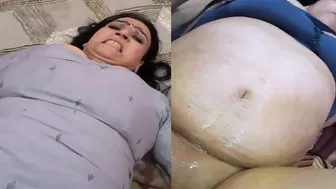 Chubby Aunty Getting Oiled Up Before Neighbor Fucks Her Hard