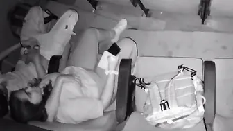 Naughty GF Stroking His Cock Secretly In Cinema Hall