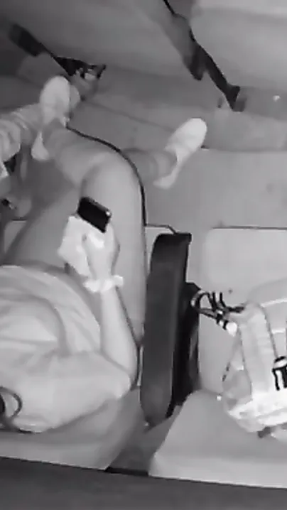 Naughty GF Stroking His Cock Secretly In Cinema Hall