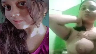 Plump GF Showing Off Her Big Natural Boobs On Camera