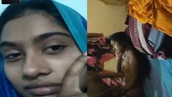 Village GF In Hijab Taking It Hard Behind Closed Doors