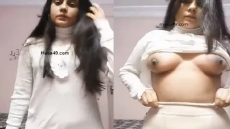 North Indian Babe Flaunting Her Hard Nipples Making Him Crazy