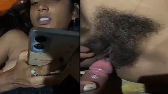 Shy GF Spreading Her Hairy Pussy For Boyfriend Dick