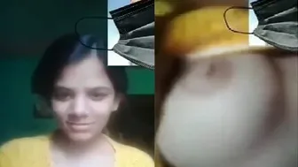 Desi GF Teasing Her Perky Tits On Late Night Video Call