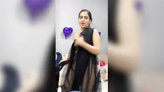 My GF Flashing Hairy Pussy Wearing See Through Dress