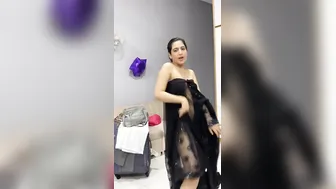 My GF Flashing Hairy Pussy Wearing See Through Dress