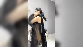 My GF Flashing Hairy Pussy Wearing See Through Dress