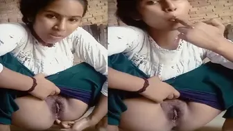 Village GF Fingering Herself Until She Cums Hard