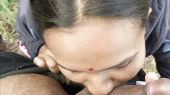 Married Bhabhi Getting Fucked Outdoors And Taking Facial Cumshot