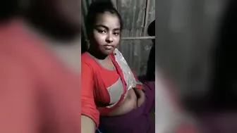Bengali Village Slut Showing Off Her Perky Tits In Selfie Clip