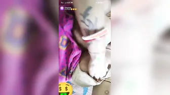 Horny Bhabhi On Live Stream Flashing Her Big Tits And Wet Pussy