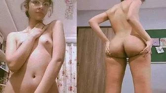 Sexy Babe With Amazing Ass Stripping Naked And Showing It Off