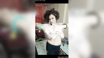 Naughty Actress Going Topless And Teasing In Private Home Video