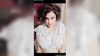 Naughty Actress Going Topless And Teasing In Private Home Video