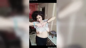 Naughty Actress Going Topless And Teasing In Private Home Video