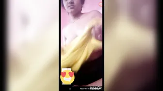 Busty Bengali Babe Showing Long Nipples Topless Homemade Clip