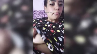 Horny Indian Gf With Big Boobs Taking Naked Selfies Just For Me