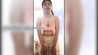 Chubby College Babe Stripping Her Pants Off Caught On Camera