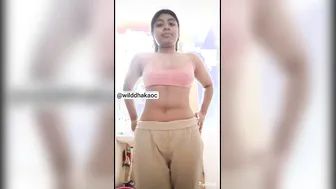 Chubby College Babe Stripping Her Pants Off Caught On Camera