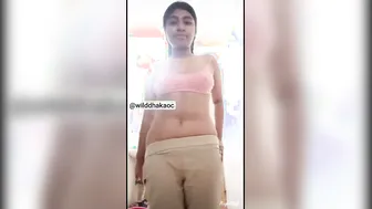 Chubby College Babe Stripping Her Pants Off Caught On Camera