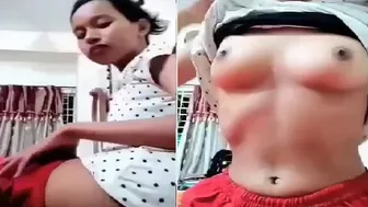 GF Spreading Her Pink Pussy And Showing Tits For Me