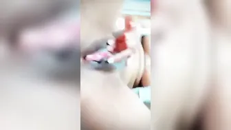 GF Spreading Her Pink Pussy And Showing Tits For Me