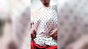 GF Spreading Her Pink Pussy And Showing Tits For Me