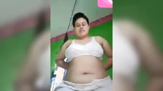 Young Wife Showing Her Big Boobs To Lover On Video Call Alone