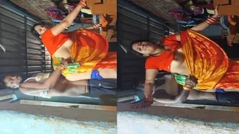Bhabhi Moaning Loud Getting Fucked Standing In Her Saree